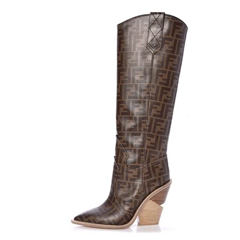 fendi tall western boots